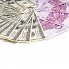 dollar and euro currency fan