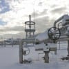 natural gas pipeline in winter