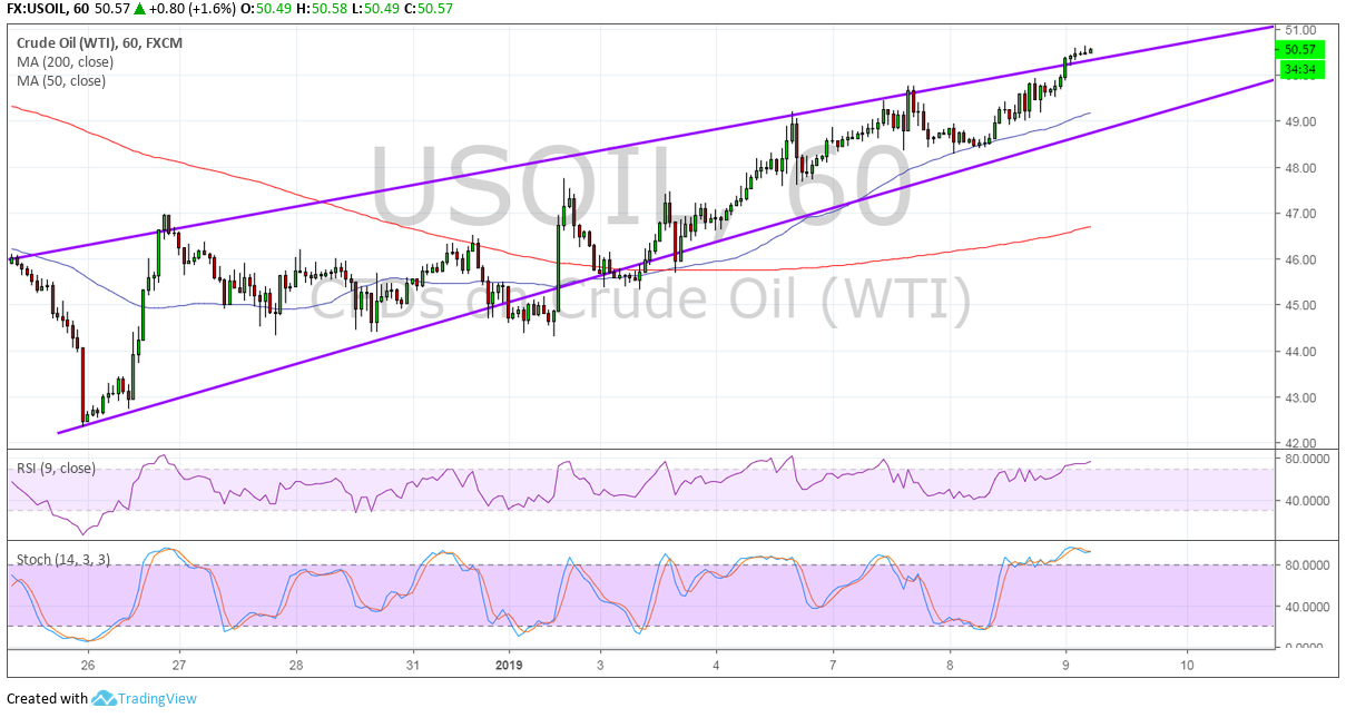 WTI Crude Oil Price Analysis for January 9, 2019