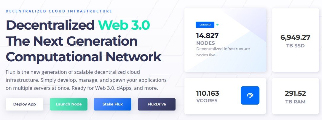 runonflux.io FLUX - Decentralized Web 3.0 The Next Generation Computational Network