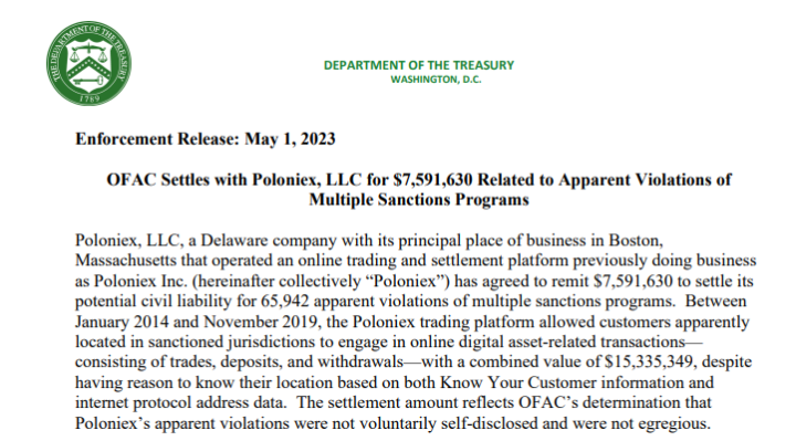 Poloniex OFAC