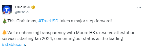 TrueUSD Twitter X