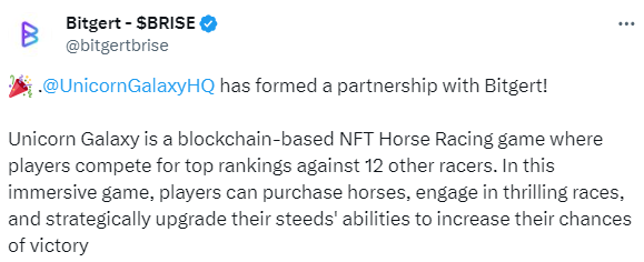 Bitgert gaming partnership with Unicorn Galaxy