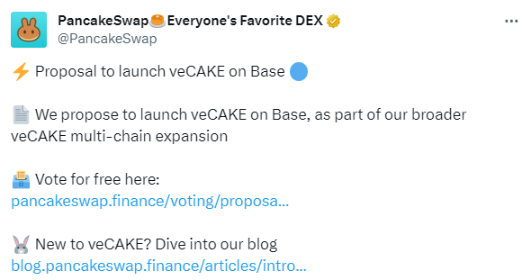PancakeSwap veCake Base