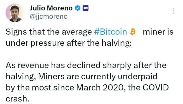Bitcoin miners under pressure