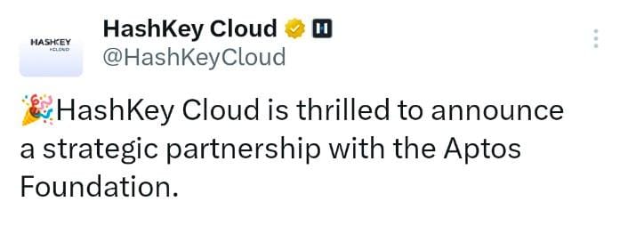 HashKey Cloud Joins Aptos