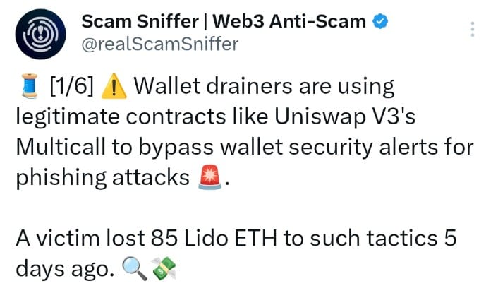 Scam sniffer crypto phishing