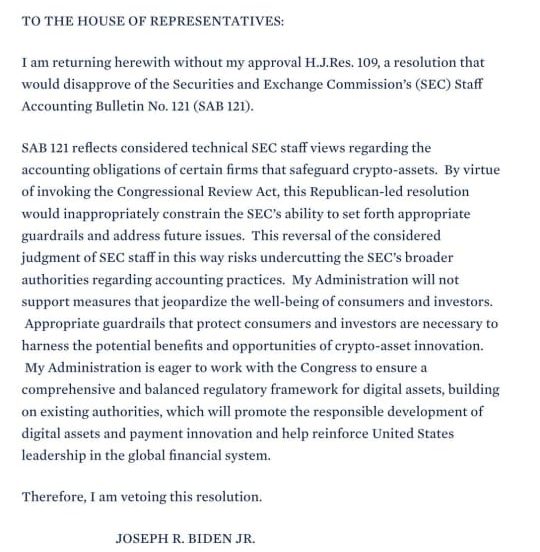 White House Letter