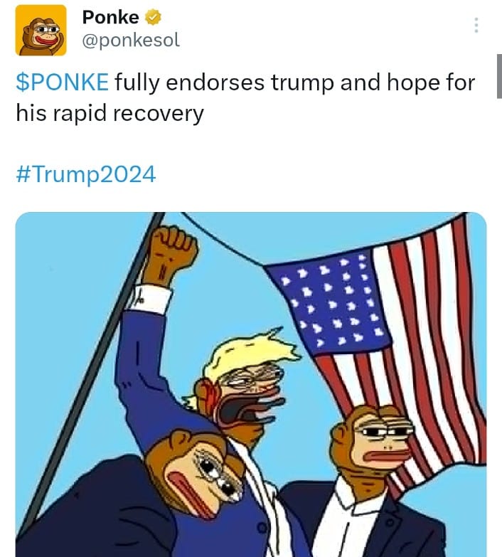 Ponke Supoorts Trump