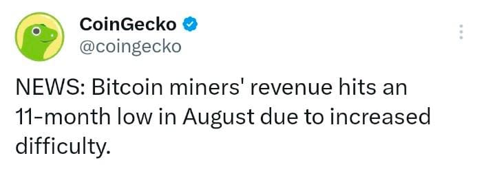 Bitcoin miner revenue