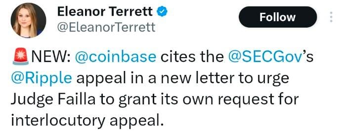 COinbase Ripple SEC