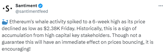 $ETH Whale Activity