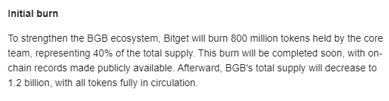 Bitget $BGB Burn