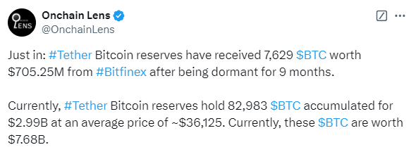 Tether Buys Bitcoin 