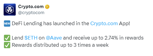 Crypto.com DeFi Lending