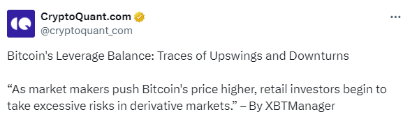 Bitcoin estimated leverage ratio