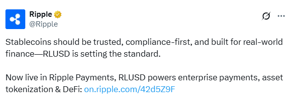 Ripple RLUSD tablecoin