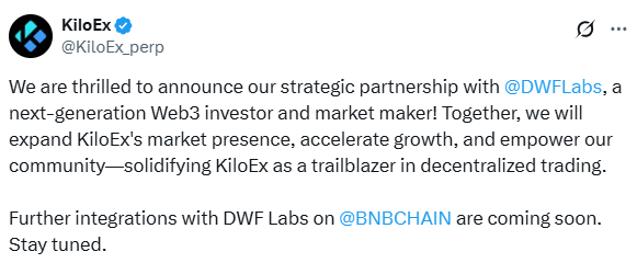 DWF Labs and KiloEx Partnership