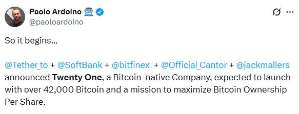 Tether Launches Twenty One