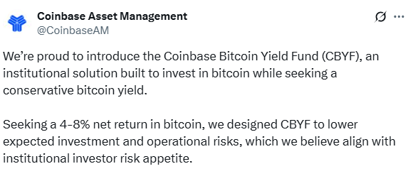 Coinbase Bitcoin Yield Fund
