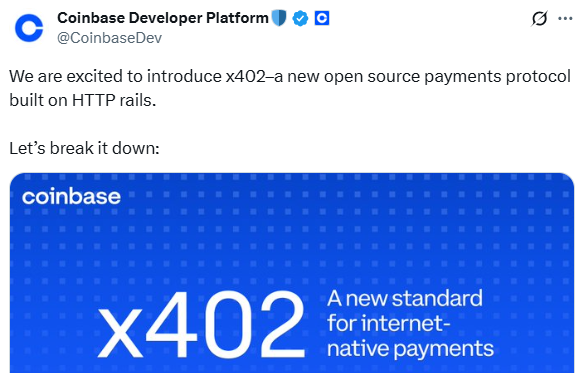 Coinbase launches payment protocol x402