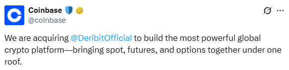 Coinbase Acquires Deribit