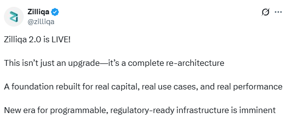 Zilliqa Unveils 2.0 Upgrade
