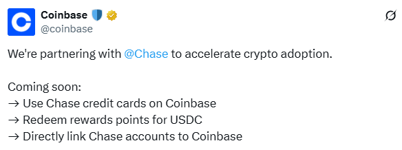Coinbase JPMorgan Chase