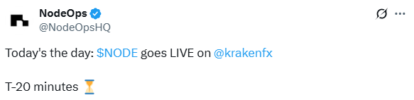 NodeOps $NODE Kraken