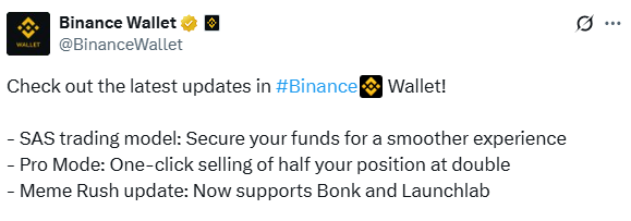 Binance Wallet Upgrade
