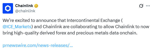 Chainlink Brings Forex Data on-chain