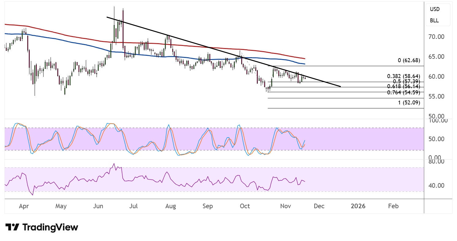 WTI Crude Oil Price Analysis for November 18, 2025