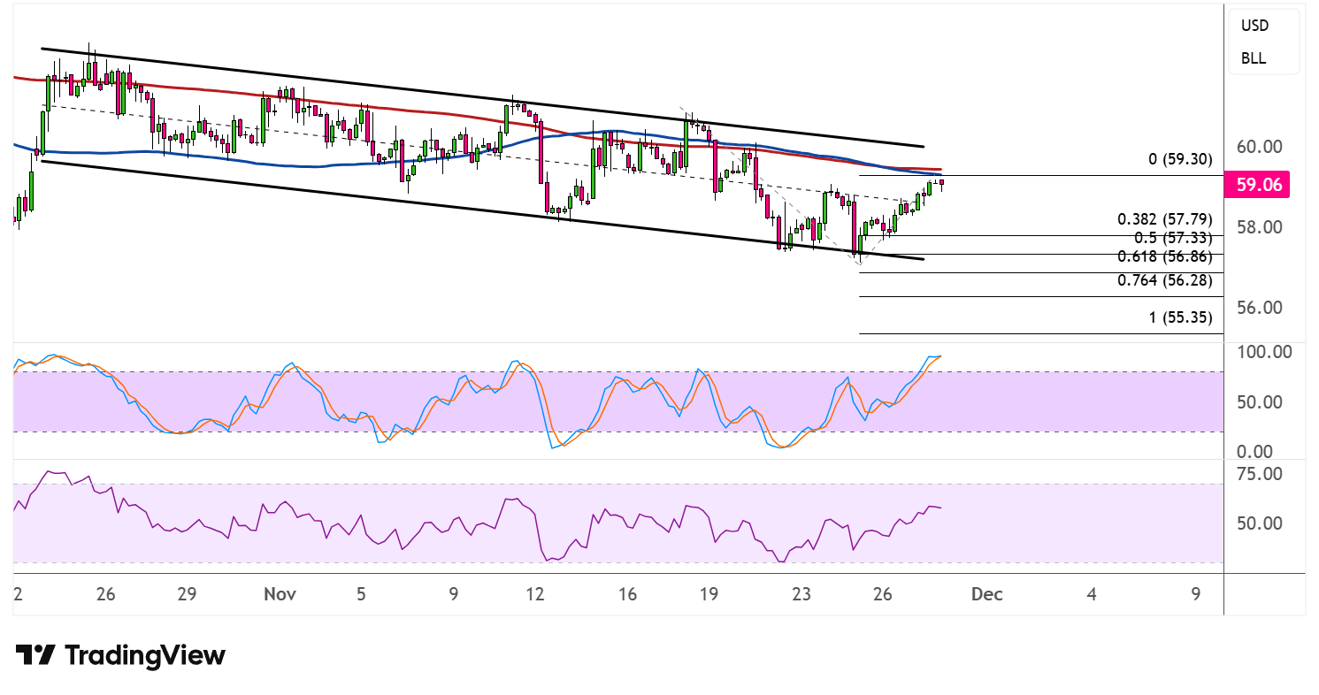 WTI Crude Oil Price Analysis for November 28, 2025