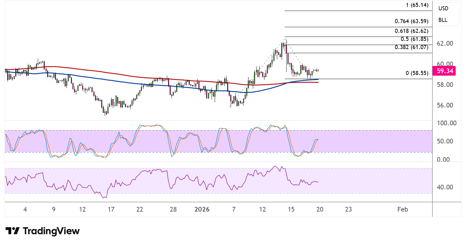 WTI Crude Oil Price Analysis for January 20, 2026